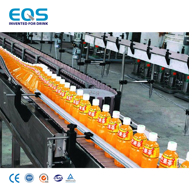 Production Line Fruit Juice PET Bottle Filling Sealing Packing Machine With Conveyor Beverage Juice