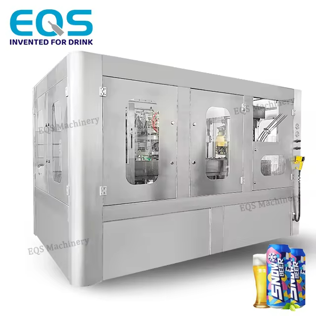 300BPH Linear Beer Soda Canning Flushing Filling Sealing Machine Aluminum Can Filling Line